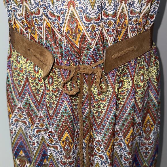 No Boundaries Paisley Strapless Maxi Dress size XL 15-17 Boho Summer - Picture 5 of 7